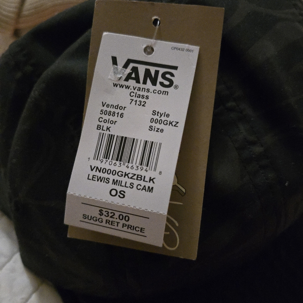 Vans Lewis Mills Black Camo Stretch Camper Hat 122025 - Picture 4 of 7